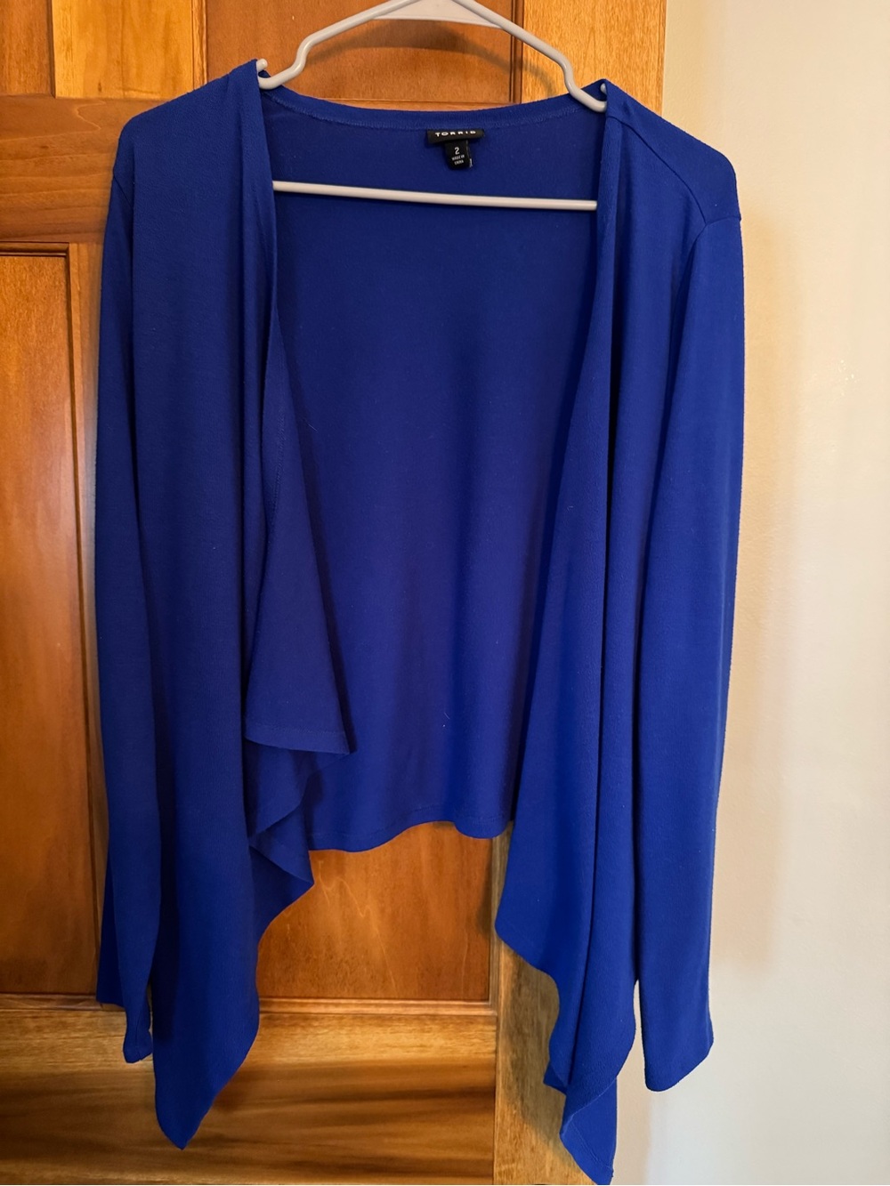 torrid Royal Blue Open-Front Draped Cardigan
